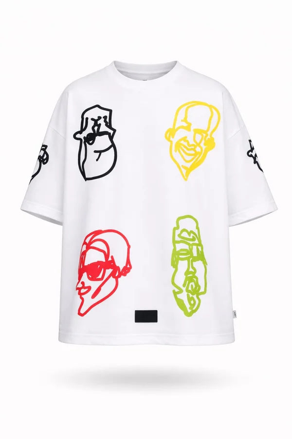 CAMISA LIBARDINO OVERSIZE CARNAVAL BLANCO