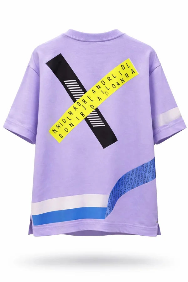 CAMISA LIBARDINO OVERSIZE TIRAS LILA