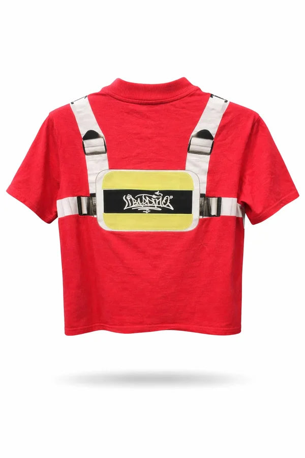 CAMISA LIBARDINO NIÑO PECHERA ROJA