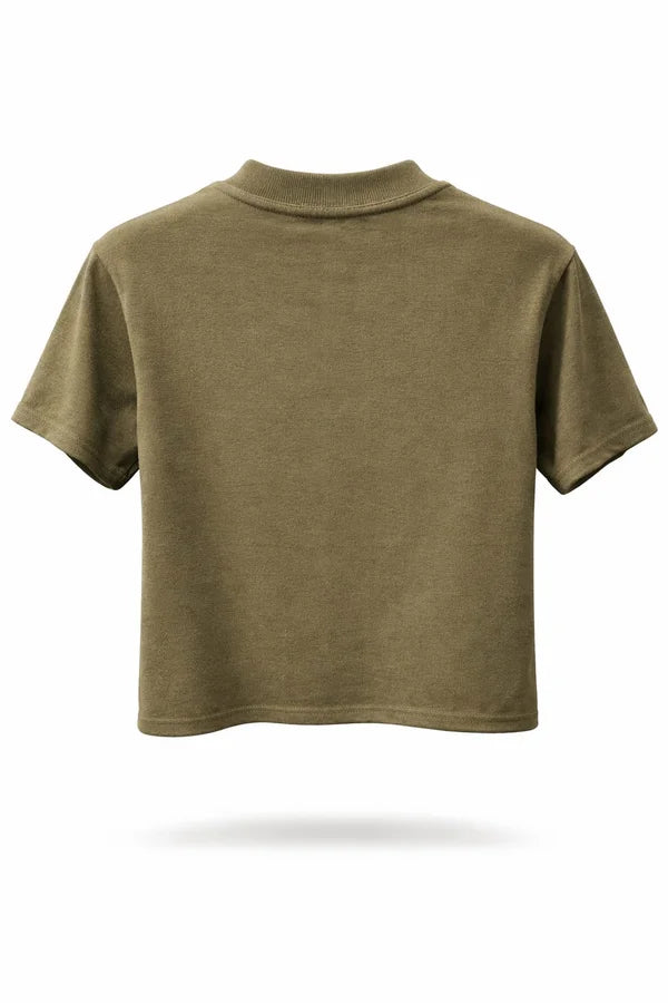 CAMISA LIBARDINO NIÑO FIRMA 3D VERDE MILITAR
