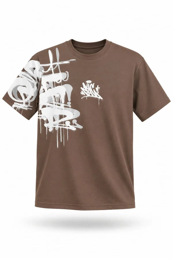 CAMISA OVERSIZE CAFE PERSONALIZADA