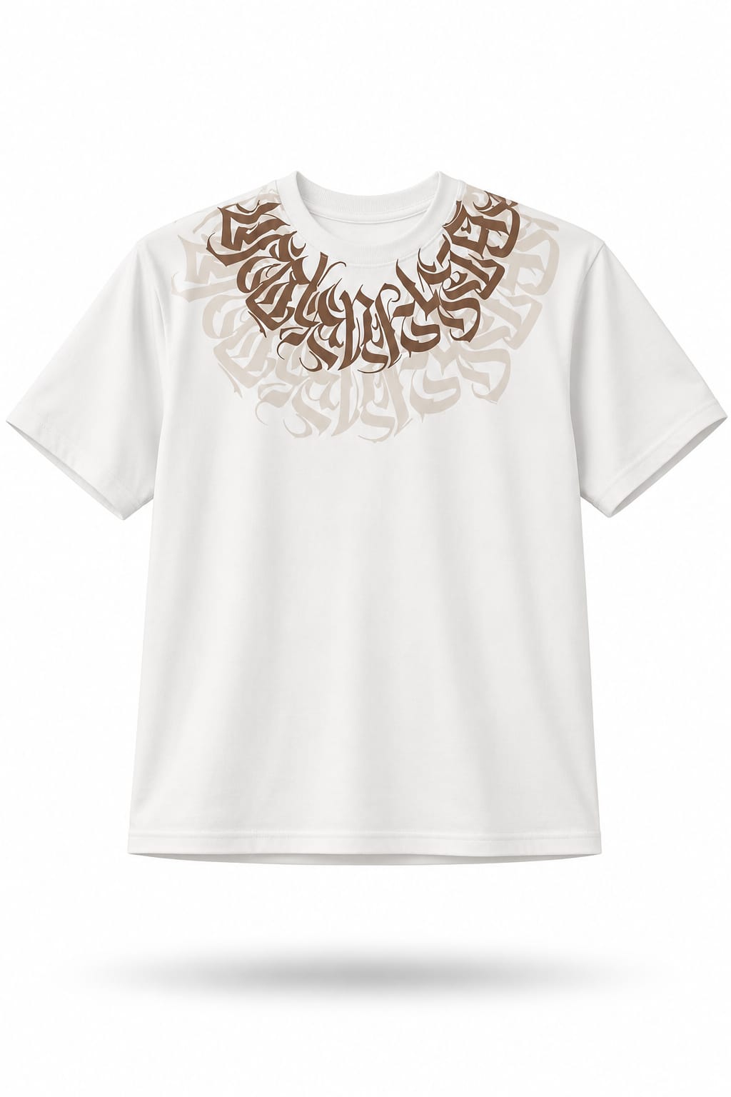 CAMISA OVERSIZE MARFIL PERSONALIZADA CUELLO