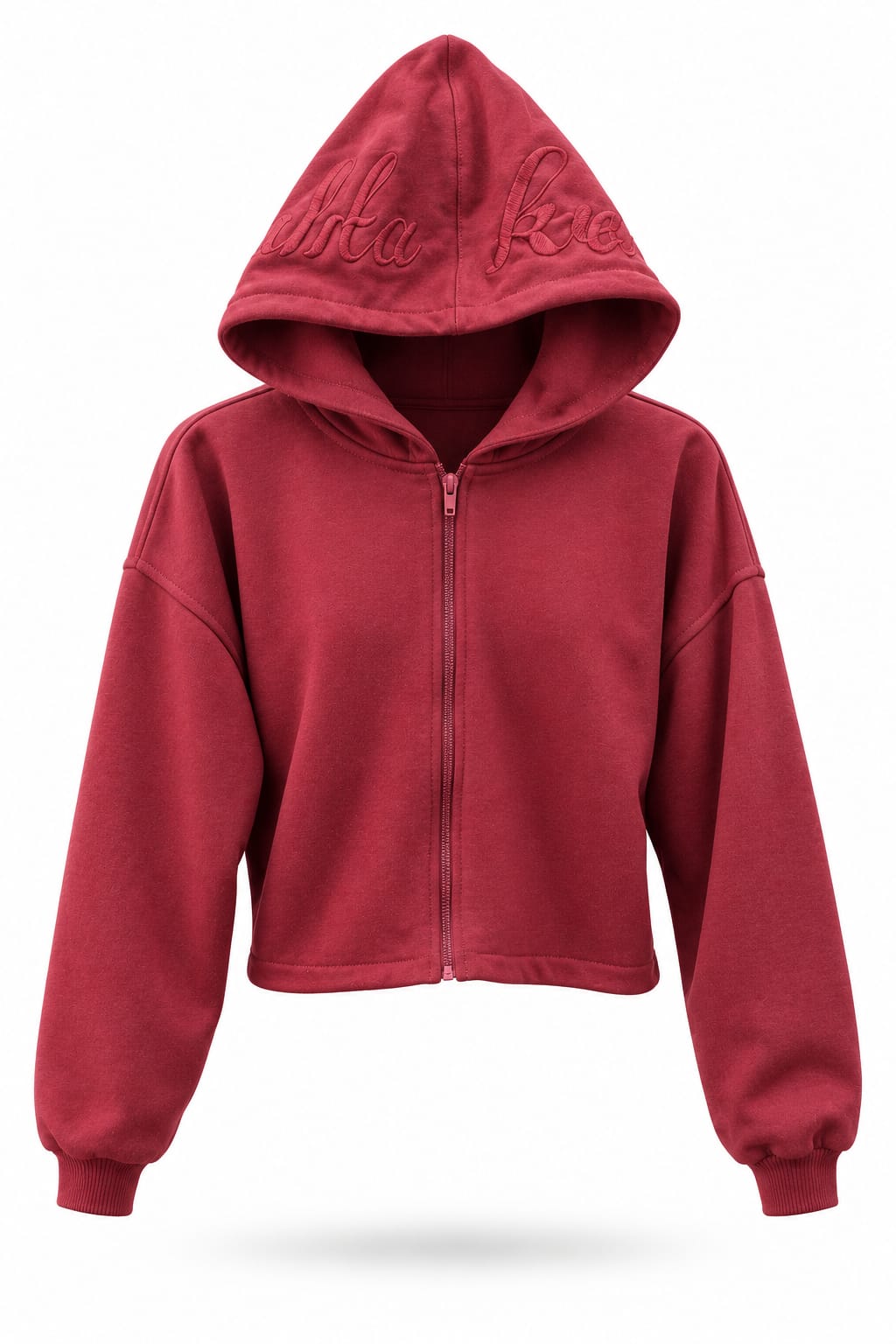 BUZO DAMA VINOTINTO PERSONALIZADO CIERRE