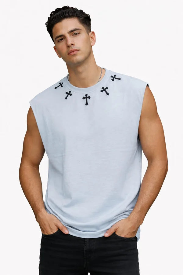 CAMISA LIBARDINO SIZA CRUCES CELESTE