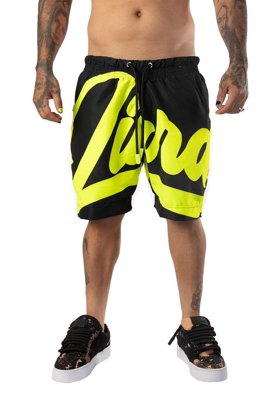 PANTALONETA LIBARDINO NEGRA FIRMA NEON