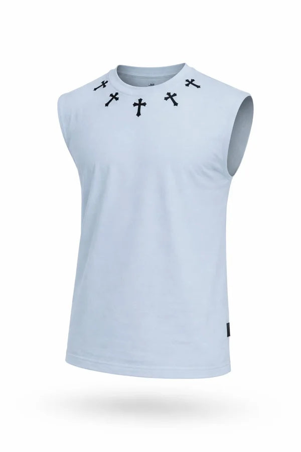 CAMISA LIBARDINO SIZA CRUCES CELESTE