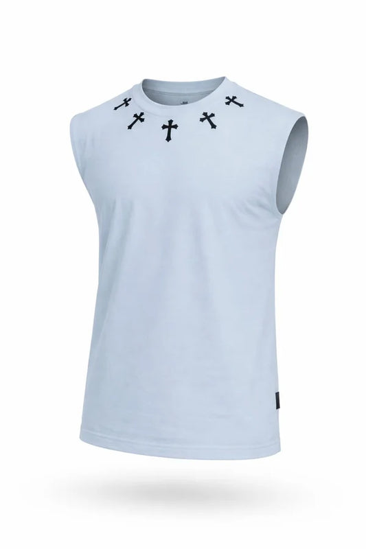 CAMISA LIBARDINO SIZA CRUCES CELESTE