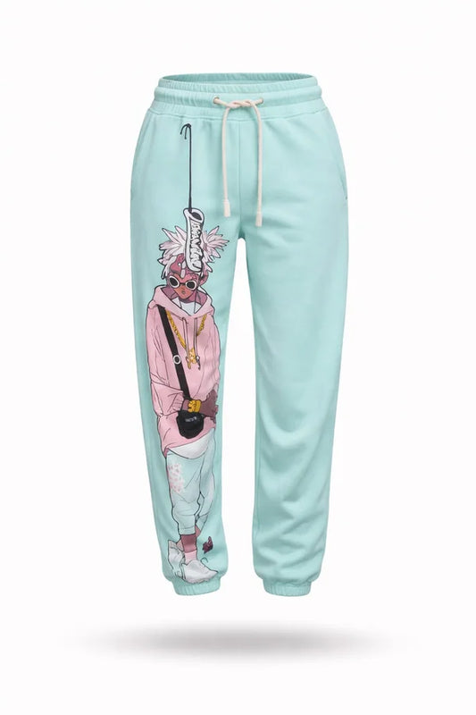 PANTALON LIBARDINO SUDADERA MIX AGUAMARINA