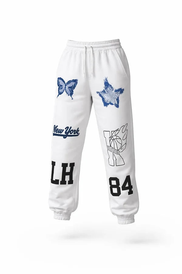 PANTALON LIBARDINO SUDADERA MARFIL ESTRELLA