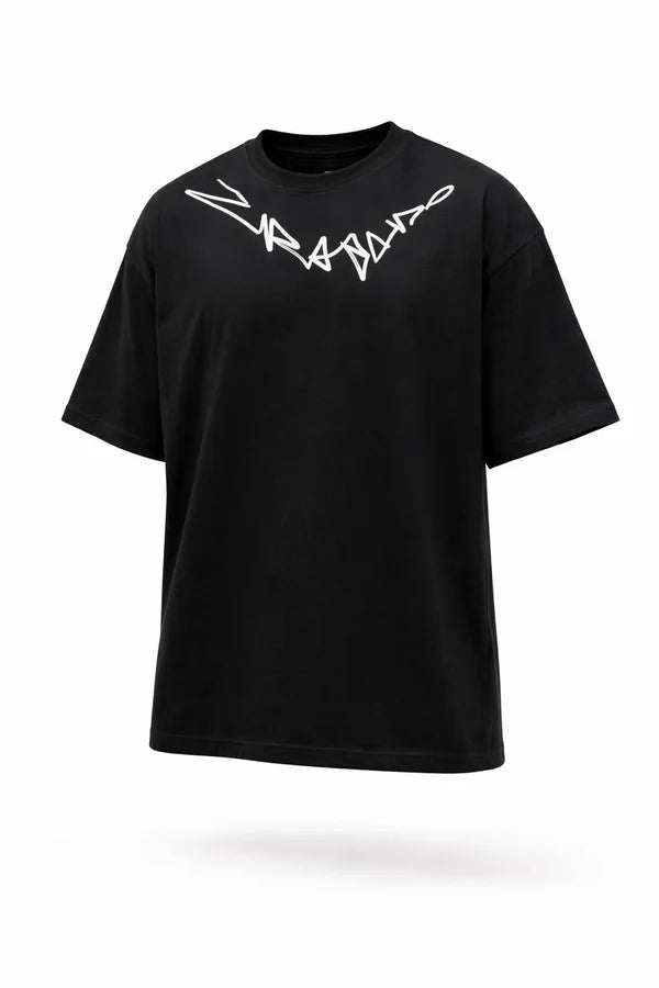 CAMISA LIBARDINO OVERSIZE NEGRA FIRMA CURSIVA