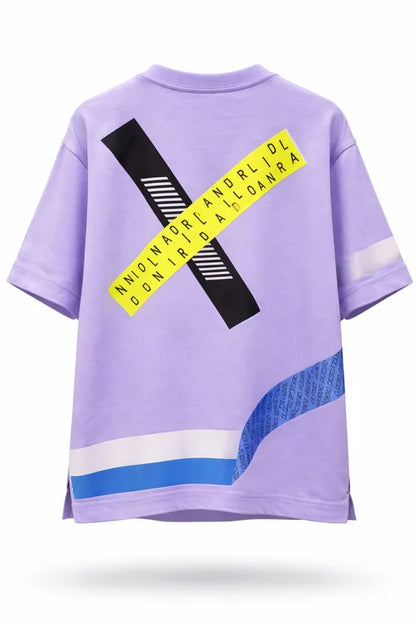 CAMISA LIBARDINO OVERSIZE TIRAS LILA