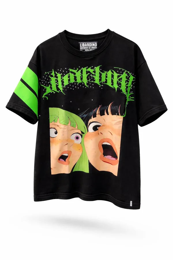 CAMISA LIBARDINO OVERSIZE ANIME VERDE
