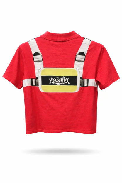 CAMISA LIBARDINO NIÑO PECHERA ROJA