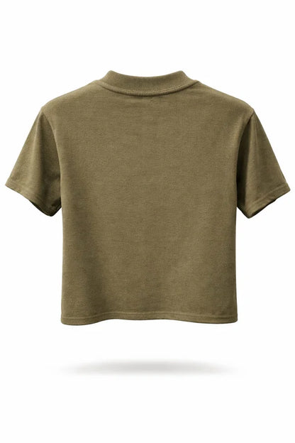 CAMISA LIBARDINO NIÑO FIRMA 3D VERDE MILITAR