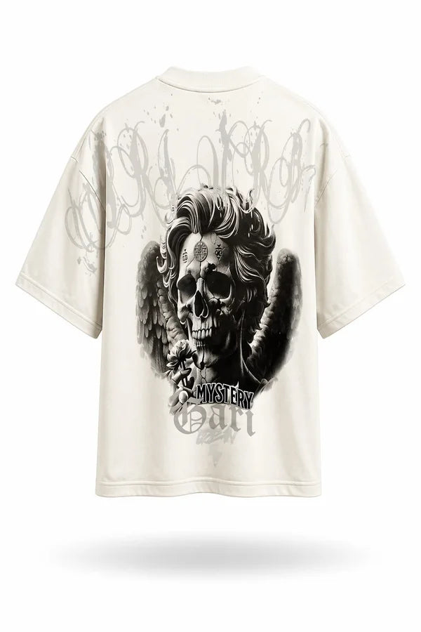 CAMISA OVERSIZE BEIGE PERSONALIZADA ESPALDA