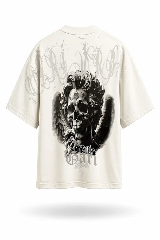 CAMISA OVERSIZE BEIGE PERSONALIZADA ESPALDA
