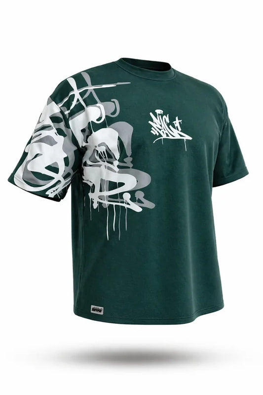 CAMISA VERDE OVERSIZE PERSONALIZADA