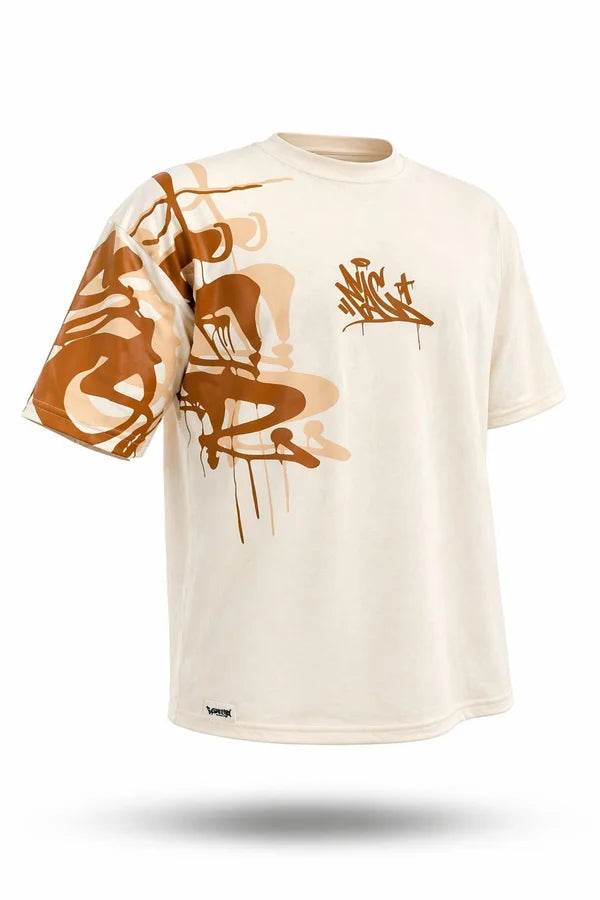 CAMISA BEIGE OVERSIZE PERSONALIZADA
