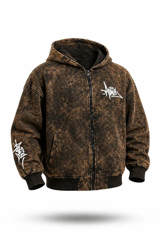 BUZO MARRON CIERRE PERSONALIZADO
