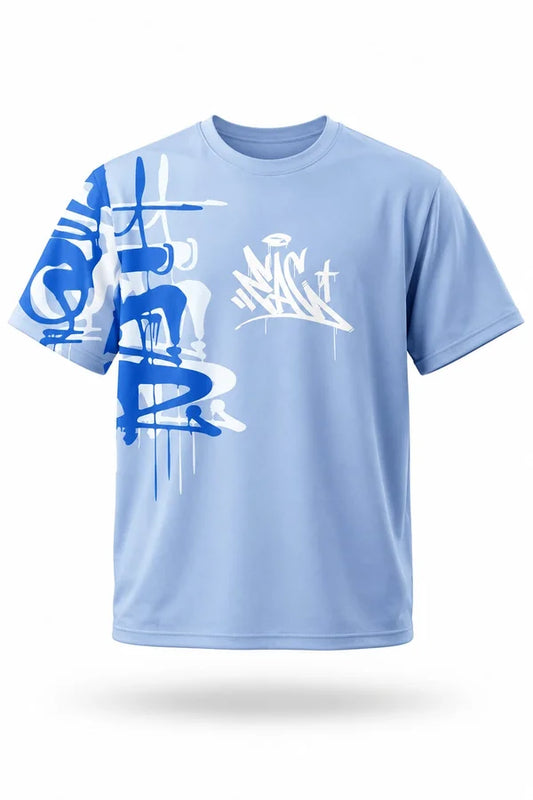 CAMISA OVERSIZE AZUL PERSONALIZADO