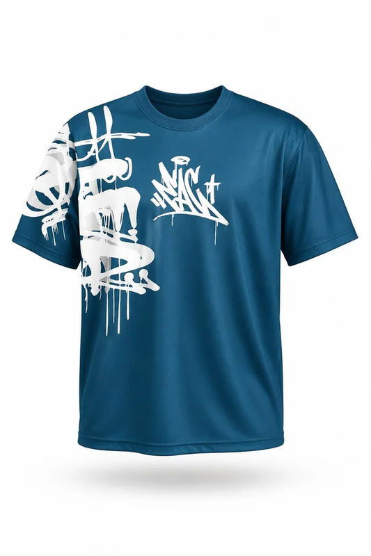CAMISA OVERSIZE PERSONALIZADA AZUL