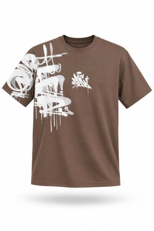 CAMISA OVERSIZE CAFE PERSONALIZADA