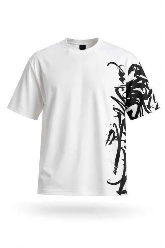 CAMISA OVERSIZE BLANCA LATERAL PERSONALIZADA