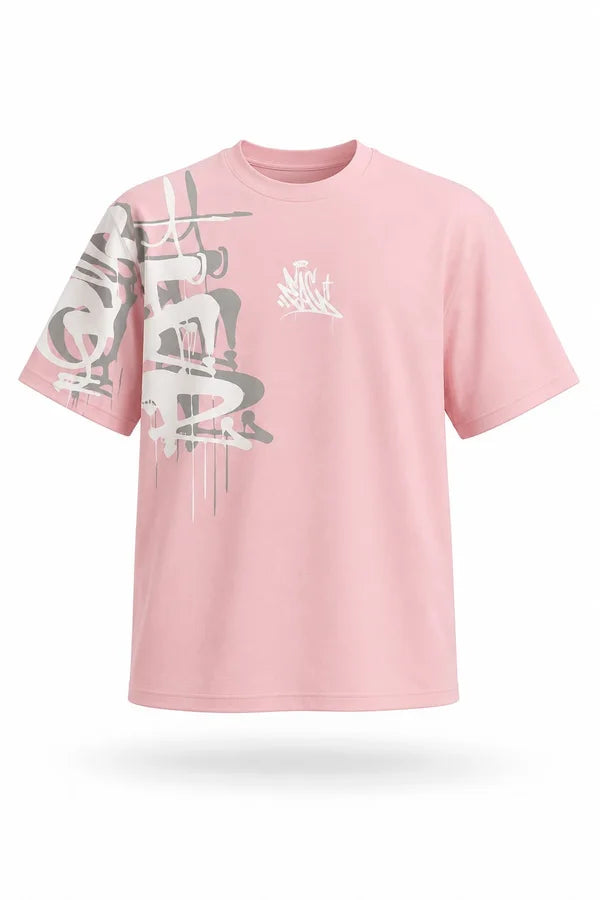CAMISA OVERSIZE ROSADA PERSONALIZADA