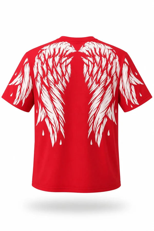 CAMISA OVERSIZE ROJA PERSONALIZADA ALAS