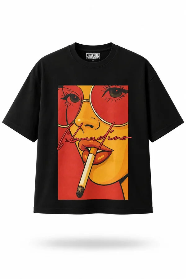 CAMISA LIBARDINO OVERSIZE GAFAS ROJAS