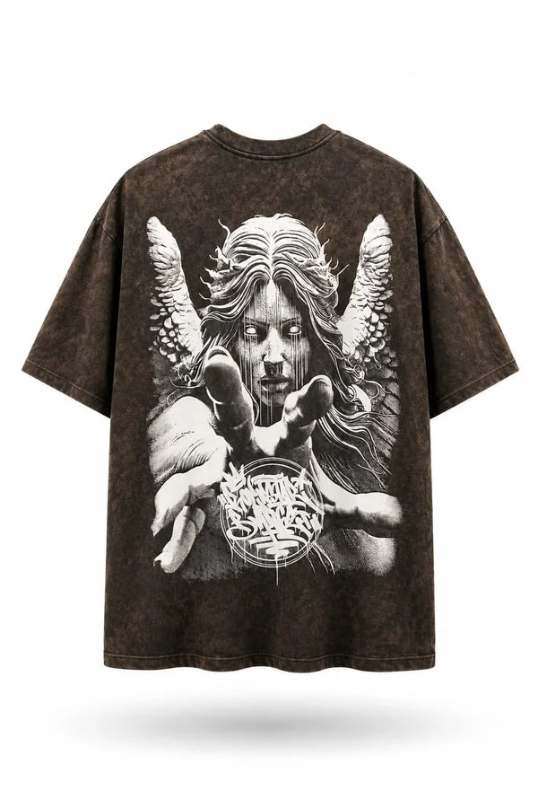 CAMISA OVERSIZE MANCHADA PERSONALIZADA ANGEL ESPALDA