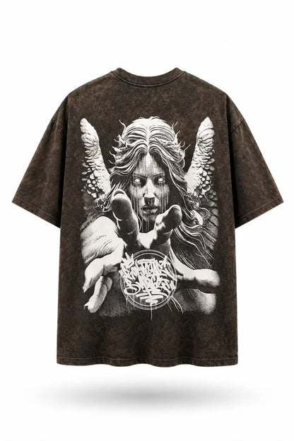CAMISA OVERSIZE MANCHADA PERSONALIZADA ANGEL ESPALDA