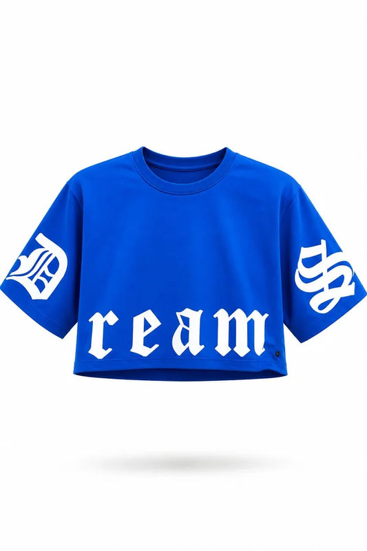 CAMISA DAMA AZUL REY LETRAS