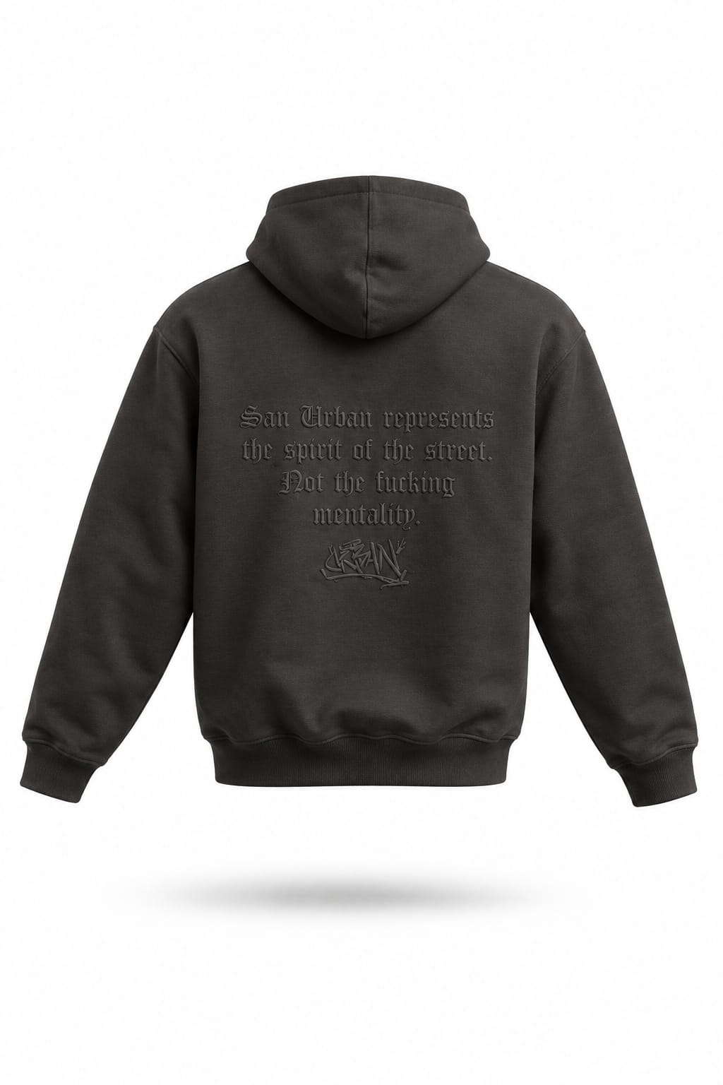 BUZO NEGRO PERSONALIZADO LETRAS ESPALDA