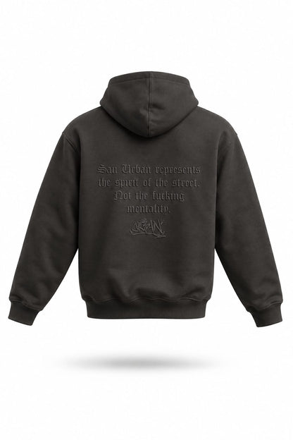 BUZO NEGRO PERSONALIZADO LETRAS ESPALDA