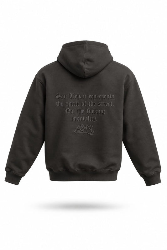 BUZO NEGRO PERSONALIZADO LETRAS ESPALDA
