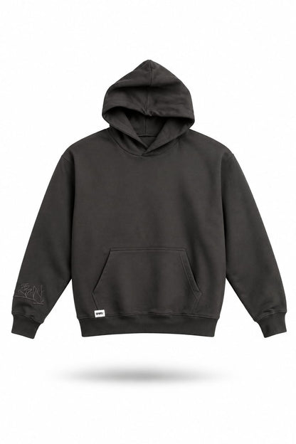 BUZO NEGRO PERSONALIZADO LETRAS ESPALDA