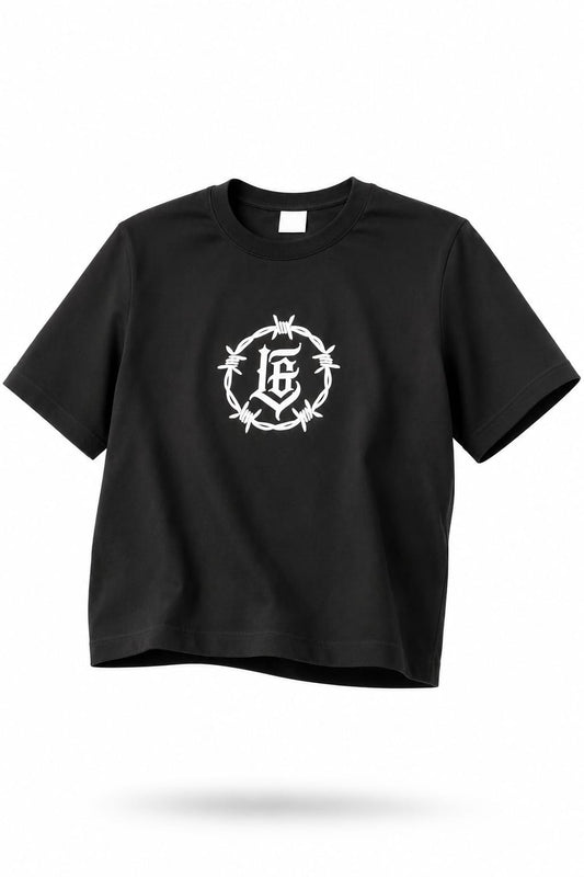 CAMISA DAMA PERSONALIZADA NEGRA BORDADA
