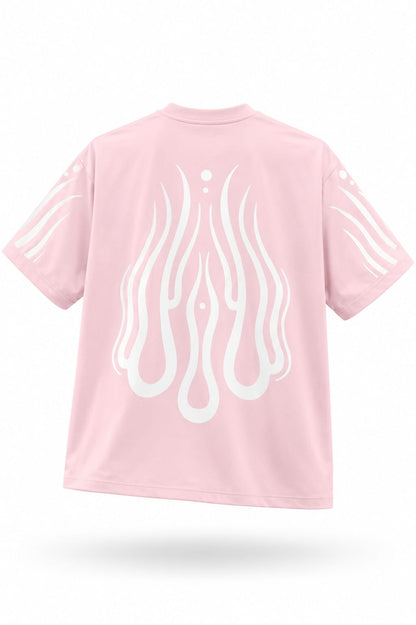 CAMISA PERSONALIZADA ESPALDA Y BRAZOS ROSADA
