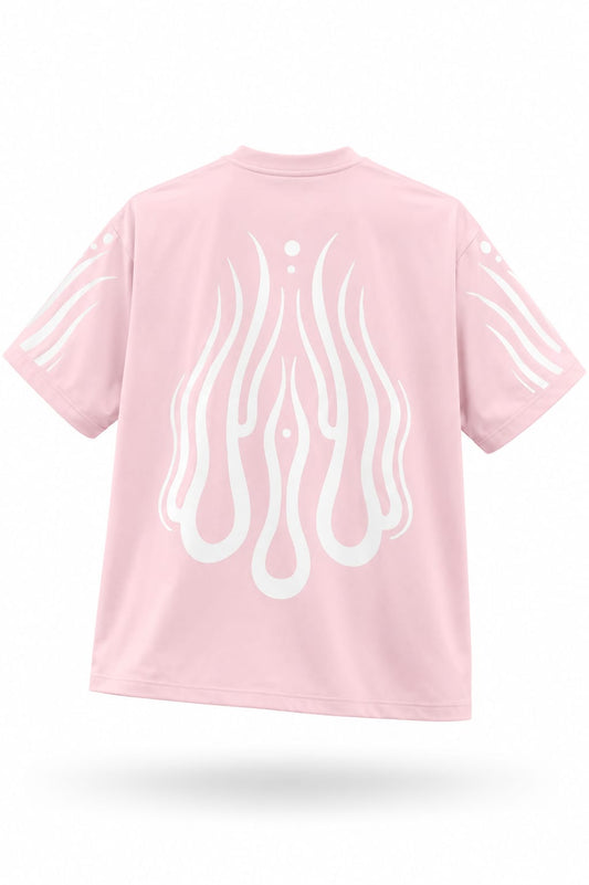 CAMISA PERSONALIZADA ESPALDA Y BRAZOS ROSADA