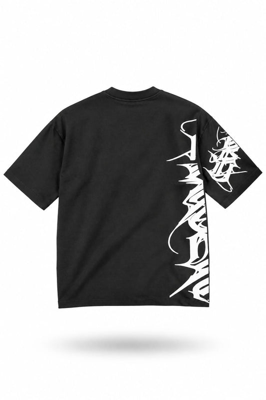 CAMISA NEGRA PERSONALIZADA LATERAL