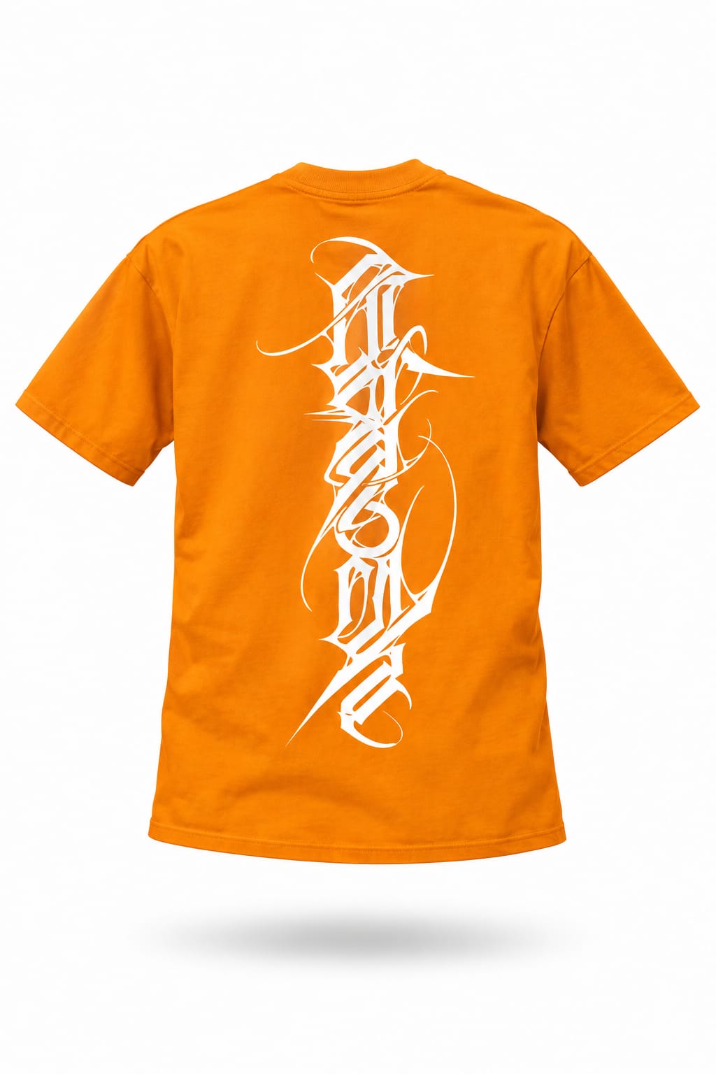 CAMISA PERSONALIZADA NARANJA ESPALDA