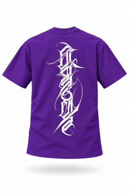 CAMISA PERSONALIZADA MORADA ESPALDA